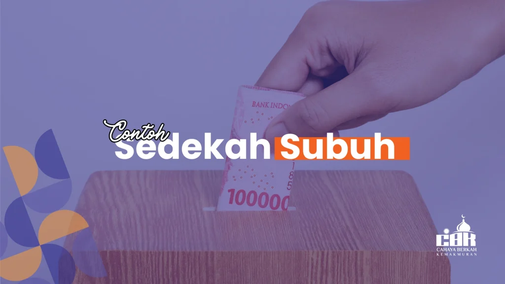 contoh sedekah di waktu subuh
